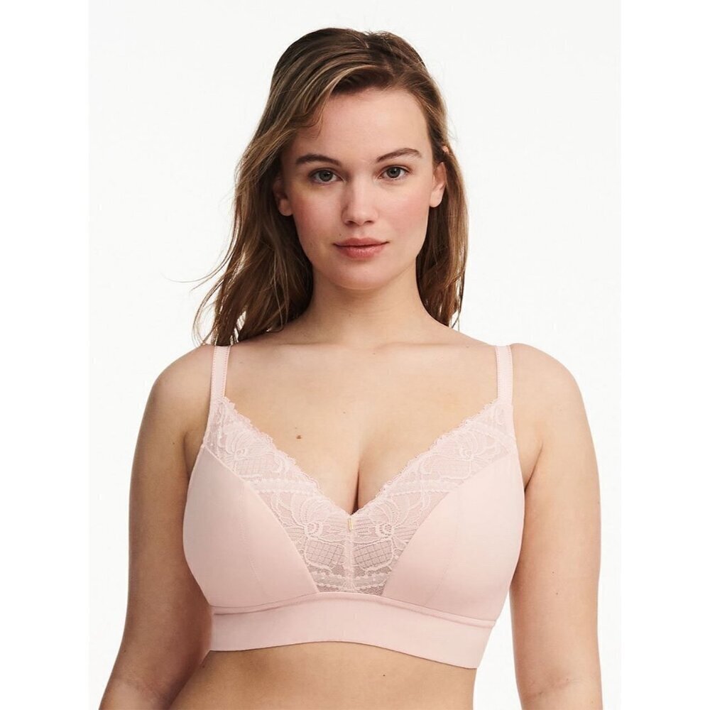 Chantelle 34C Bra Taffeta Pink Orangerie Dream Wireless Foame Cups C17Q70-0JV